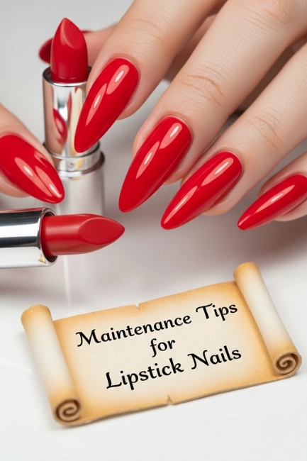 Maintenance Tips for Lipstick Nails