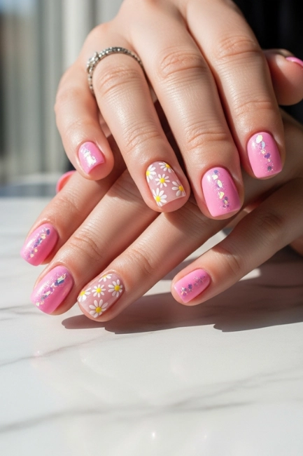 Short Pink Nails for Effortless Charm