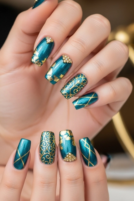 Teal and Gold: The Luxe Combination