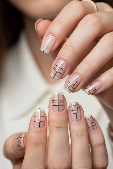 Minimal Metallic Lines for Subtle Party Glam