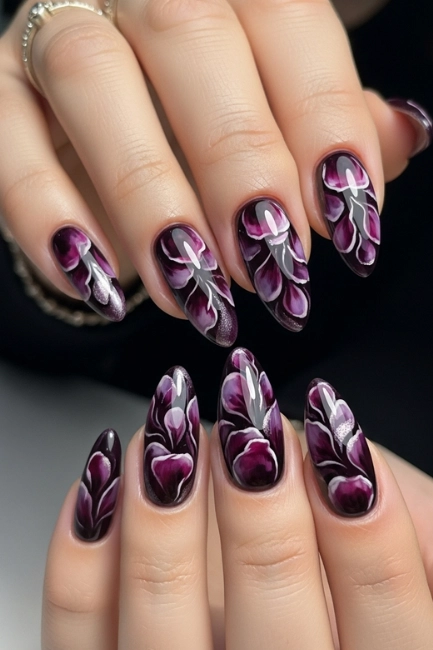 Deep Plum Petals for a Bold, Artistic Expression