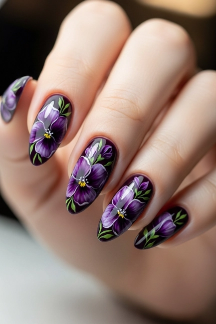 Deep Violet Blossoms for a Bold & Artistic Look