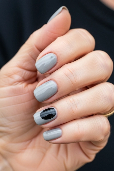 Monochrome Nails for Different Nail Shapes