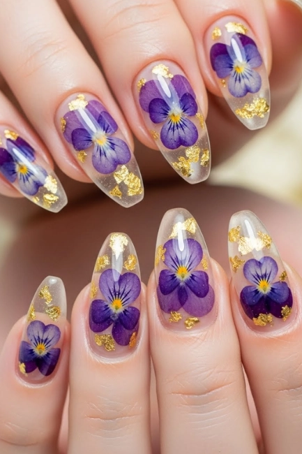 Real Violas Frozen in Gel