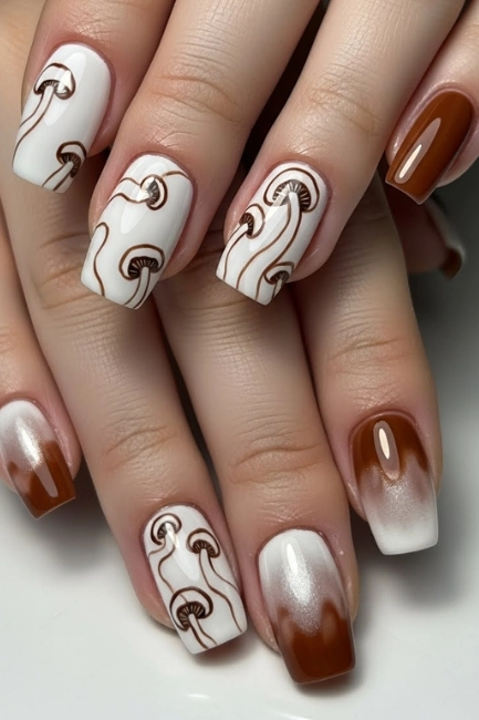 Snow-Dust Chrome on Mushroom Brown