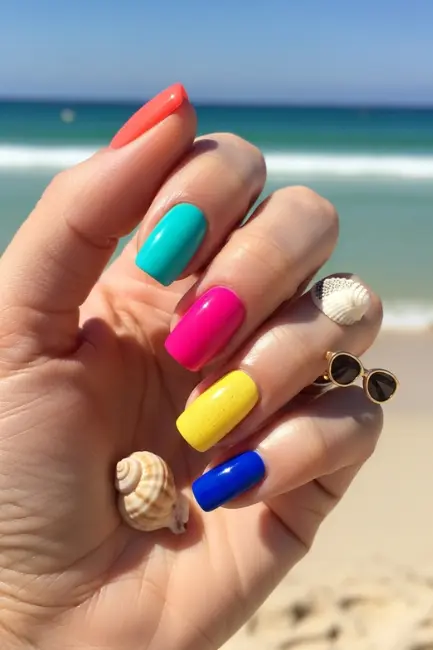 Shellac nail colours for summer