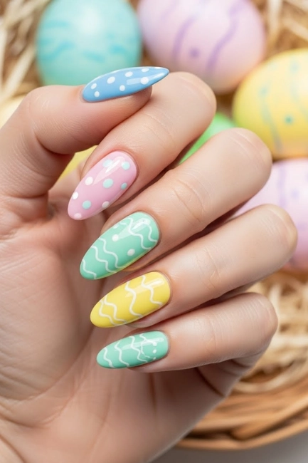Pastel Nail Paint Shades Easter Eggs Without the Calories