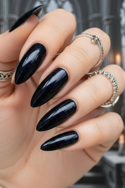 Dark Gothic Nail Paint Shades Midnight Energy