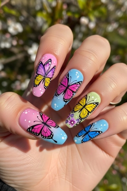 Butterfly Acrylic Art for a Whimsical Spring Look