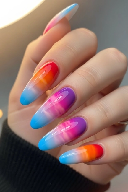 Acrylic Ombré Shades Inspired by Sunrise Skies