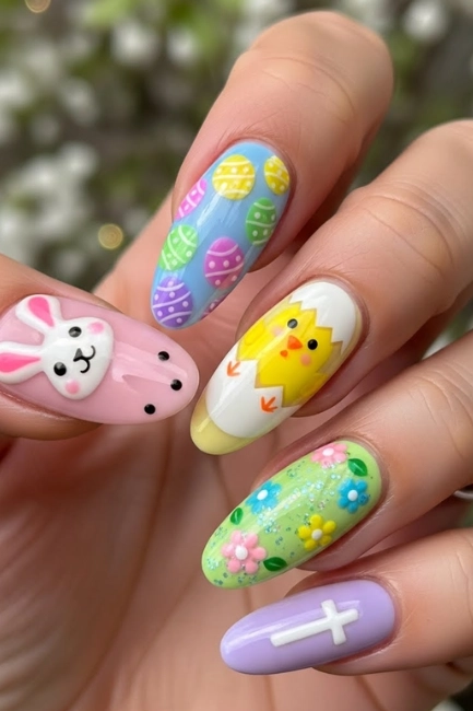 Easter-Inspired Acrylic Designs With Playful Details