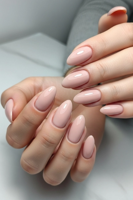 Minimalist Almond Gel Nails for Clean, Modern Style