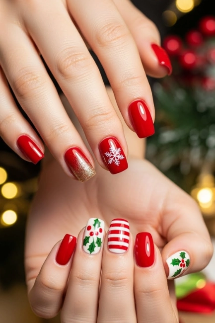 Why Red Dominates Holiday Nail Trends