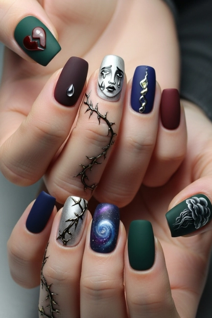 The Emotional Power of Dark Nail Art