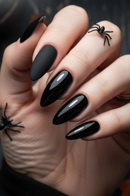 Matte vs. Glossy Finishes for Spooky Nails