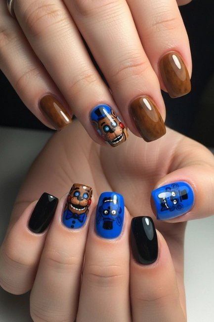 Freddy’s Signature Colors in Nail Design
