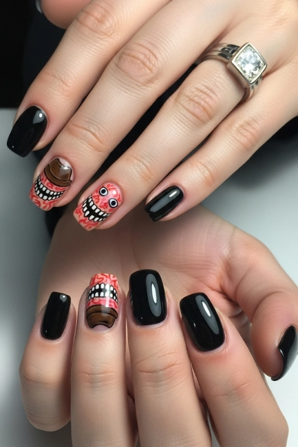 DIY Freddy Krueger Nails at Home