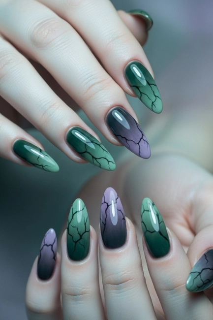 Green, Gray, and Purple Tones That Create Undead Vibes