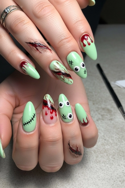 DIY Zombie Nails at Home
