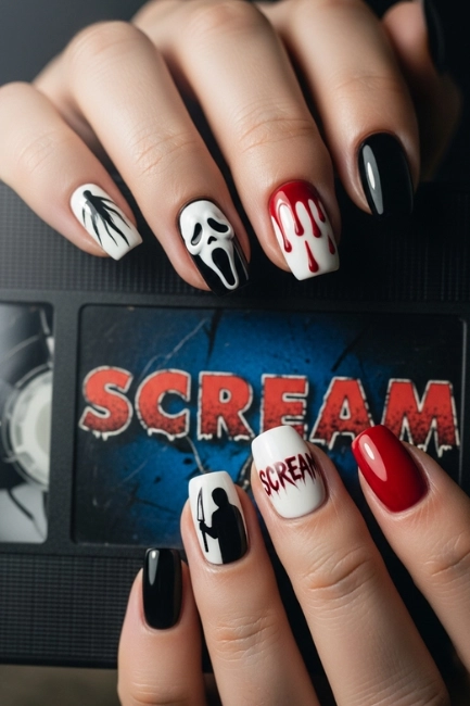 ghostface nails