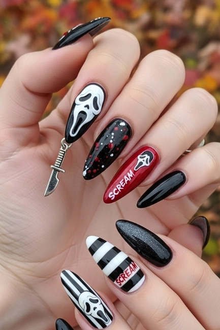 Seasonal Styling with Ghostface Nails