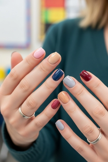 Classroom Appropriate Colors for Teacher Nails
