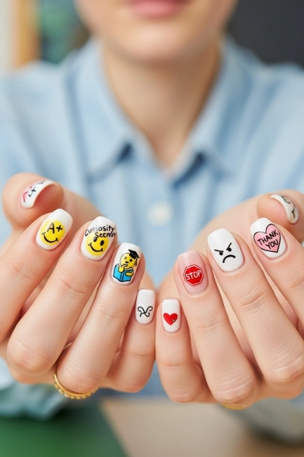 Emotional Expression Through Teacher Nails