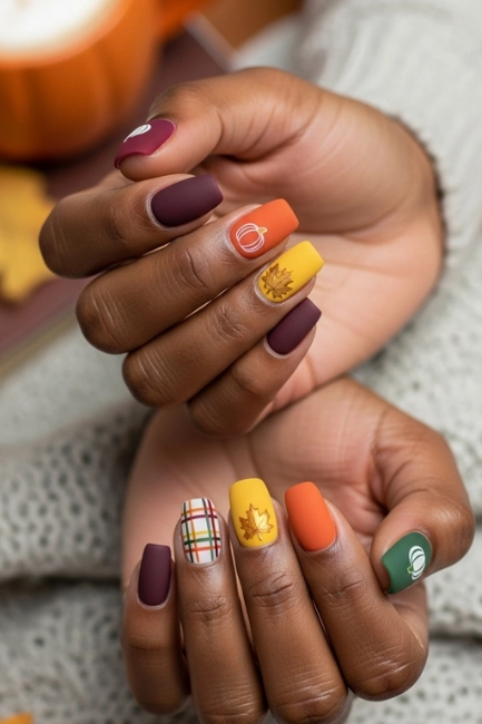 Matte Finish Nail Ideas for a Cozy Fall Look