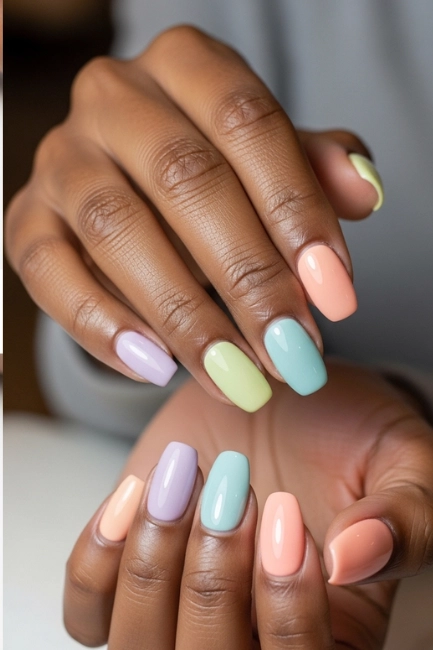 Nail Colors for Dark Skin Women and Pastel Balance