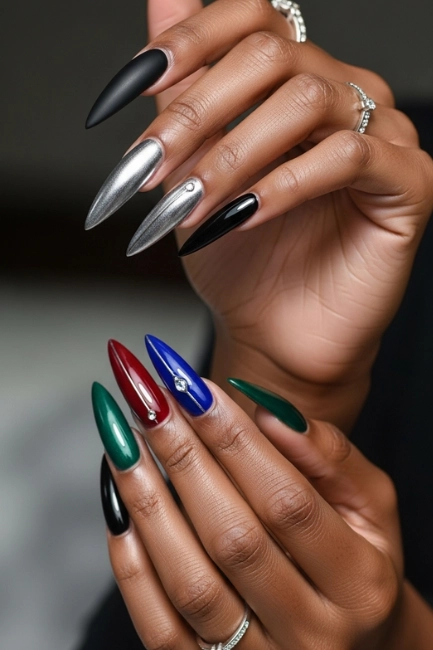 Long Nails and Dramatic Shades