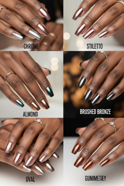 Nail Shapes That Best Suit Metallic Finishes