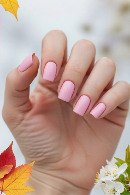 Seasonal Use of Simple Pink Nails