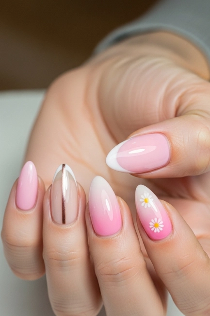 Almond Nails Designs Simple Pink for All Ages