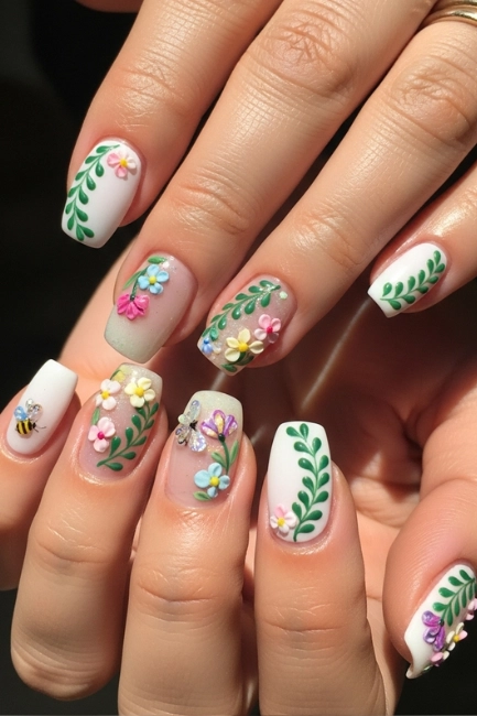 Seasonal Inspiration for Dimensional Black Nails