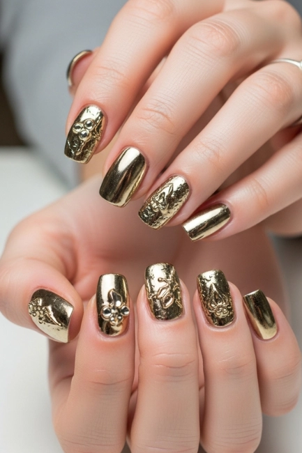 Metallic Accents for Added Depth