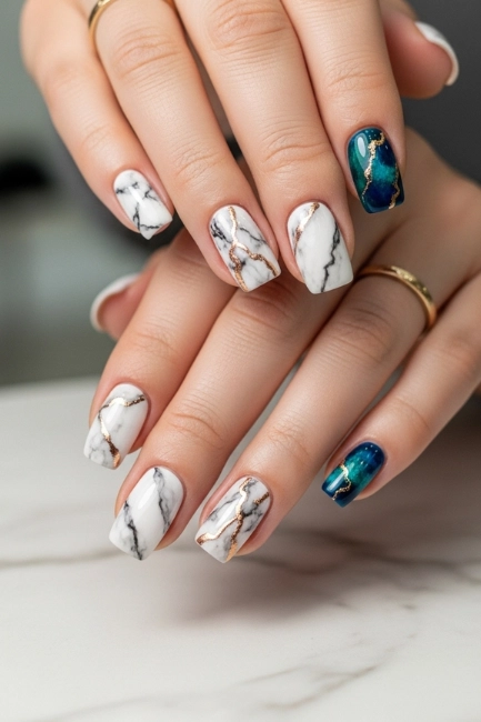 marble nails