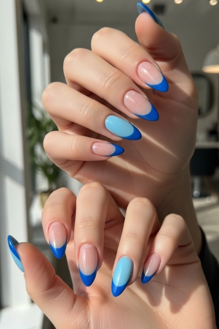 Blue French Tip Reinvented