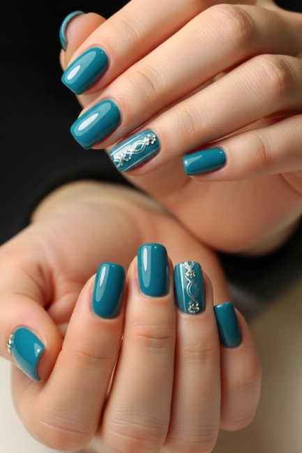 Teal Blue Accent Style