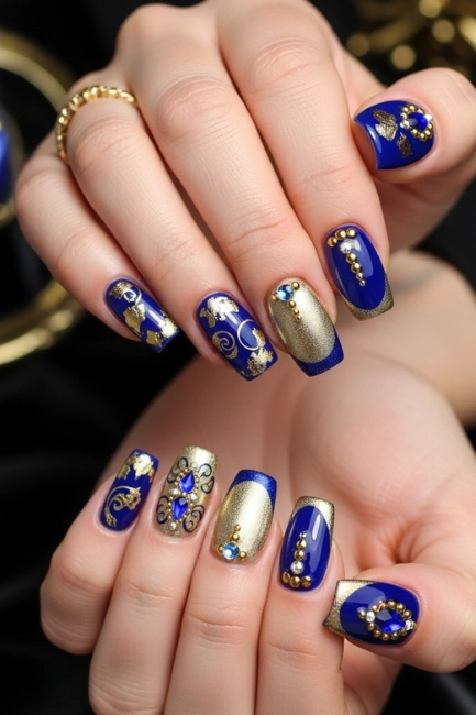 Blue and Gold Luxe