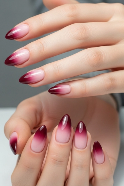 Ombre on Almond Nails