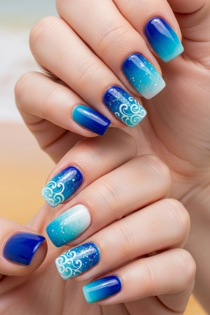 Blue Ocean Ombre