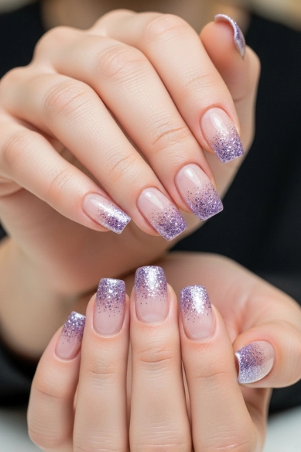 Lavender Sparkle Tips
