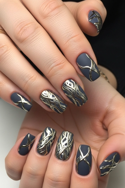 Matte Base with Metallic Lines