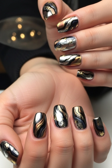Metallic Marble Illusion
