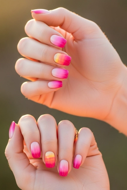 Pink Sunset Ombre