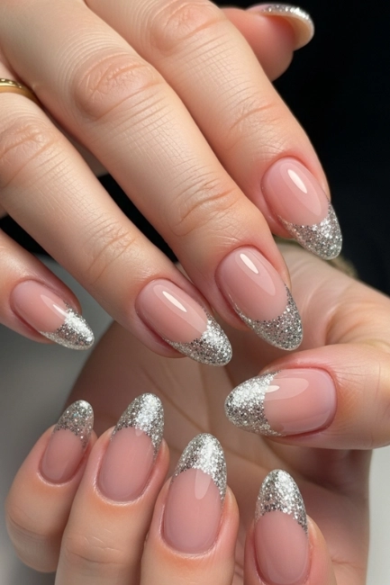 Silver Glitter Edge