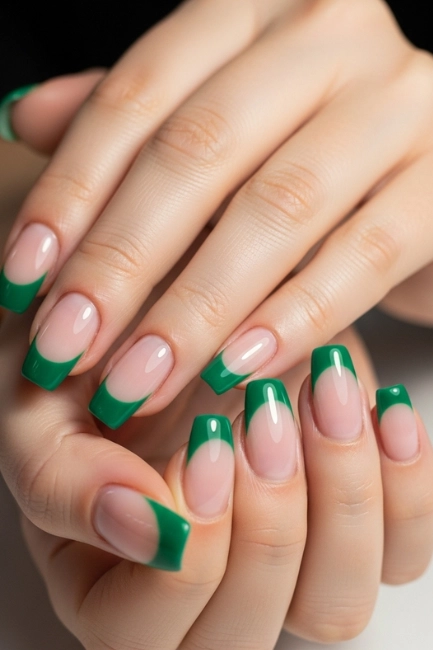 Emerald French Tips