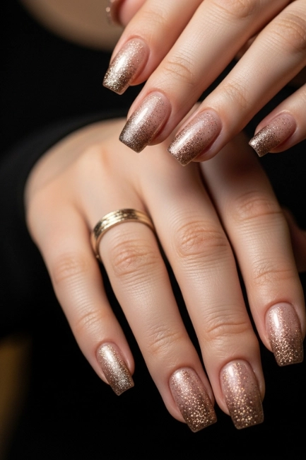 Shimmering Champagne Fade
