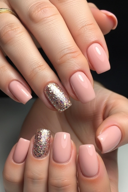 Blush Glitter Accent