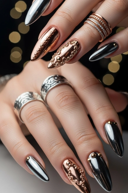 Metallic Glam Statement